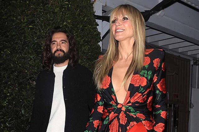 Heidi Klum, 49, Sizzles In Plunging Rose Catsuit As She Clasps Hands ...